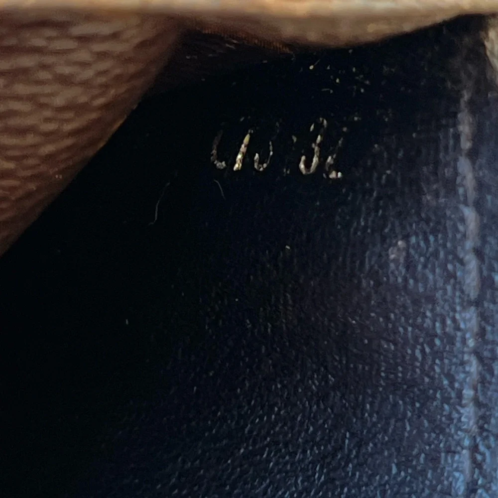 Louis Vuitton Brown Monogram Wallet Multiple Macasser Brown Black Leather 2009